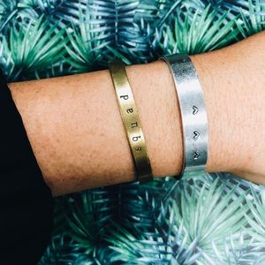 Hand stamped bracelets - CUSTOMIZE!